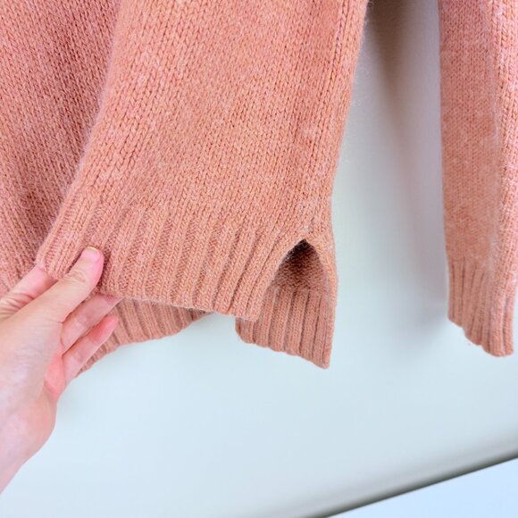 Garnet Hill Wool & Alpaca Blend Chunky Knit Mock Neck Sweater - Size L - Picture 5 of 9